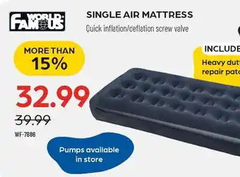 Pronature WORLD FAMOUS SINGLE AIR MATTRESS offer