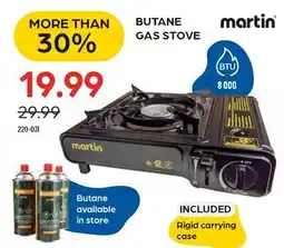 Pronature MARTIN BUTANE GAS STOVE offer