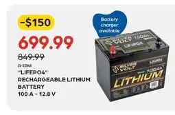 Pronature SILVER VOLT LIFEPO4 RECHARGEABLE LITHIUM BATTERY 100 A - 12.8 V offer