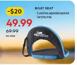 Pronature PRONATURE BOAT SEAT offer