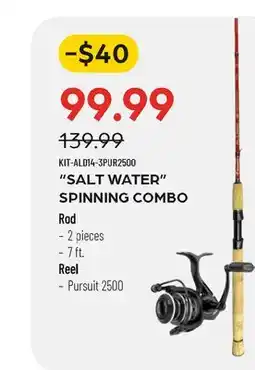Pronature AMUNDSON SALT WATER SPINNING COMBO offer