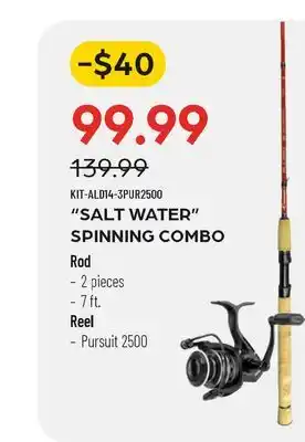 Pronature AMUNDSON SALT WATER SPINNING COMBO offer