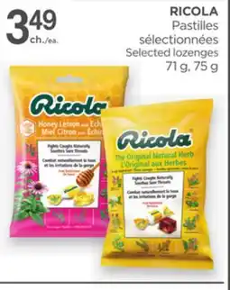 Proxim RICOLA Selected lozenges offer