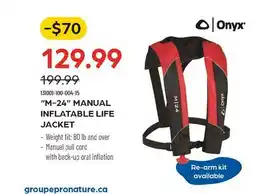 Pronature ONYX M-24 MANUAL INFLATABLE LIFE JACKET offer
