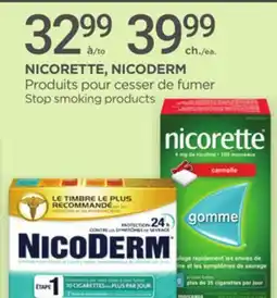 Proxim NICORETTE, NICODERM Stop smoking products offer