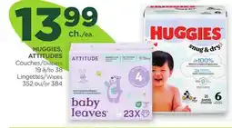 Proxim HUGGIES, ATTITUDES Diapers Wipes | Couches Lingettes offer