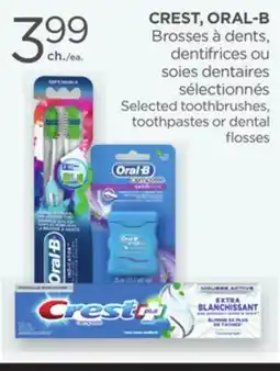 Proxim CREST, ORAL-B Selected toothbrushes, toothpastes or dental flosses offer