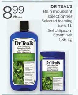 Proxim DR TEAL'S Selected foaming bath, Epsom salt offer