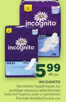 Proxim INCOGNITO Selected hygienic pads or pantyliners offer
