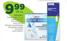 Proxim OPTION + Sea water nasal spray, Kit refill for nasal irrigation offer