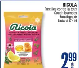 Jean Coutu RICOLA Cough lozenges offer