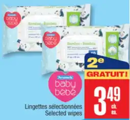 Jean Coutu PERSONNELLE Selected wipes offer