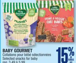 Jean Coutu BABY GOURMET Selected snacks for baby offer