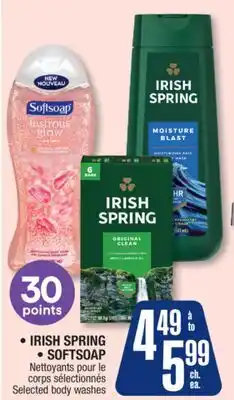 Jean Coutu IRISH SPRING, SOFTSOAP offer