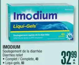 Jean Coutu IMODIUM Diarrhea relief Complete, 40, Liqui-gels, 60 offer