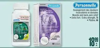 Jean Coutu PERSONNELLE Muscle and back pain relief offer