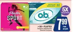 Jean Coutu OB • PLAYTEX Selected tampons offer