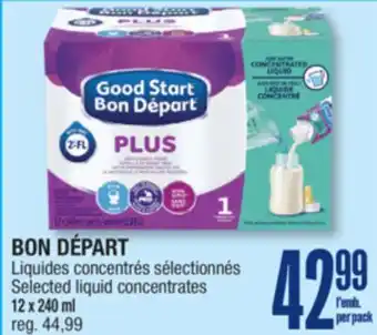 Jean Coutu BON DÉPART Selected liquid concentrates offer