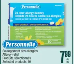Jean Coutu Personnelle Allergy relief Selected products offer