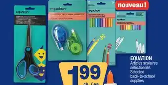 Jean Coutu EQUATION Selected back-to-school supplies offer
