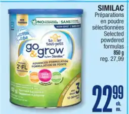 Jean Coutu SIMILAC Selected powdered formulas offer