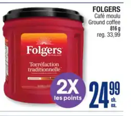 Jean Coutu FOLGERS Ground coffee offer