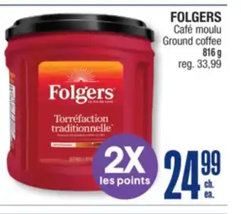 Jean Coutu FOLGERS Ground coffee offer