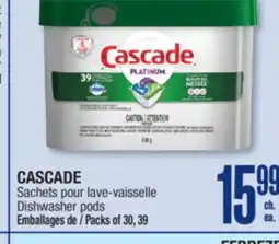 Jean Coutu CASCADE Dishwasher pods offer