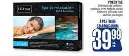 Jean Coutu PRESTIGE Selected gift sets with various packages offer