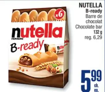 Jean Coutu NUTELLA B-ready Chocolate bar offer