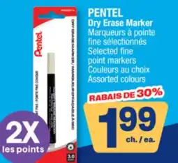 Jean Coutu PENTEL Dry Erase Marker Selected fine point markers offer