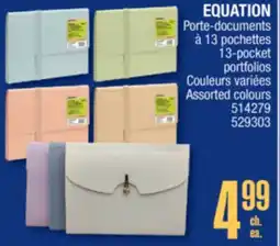 Jean Coutu EQUATION Porte-documents 13-pocket portfolios offer