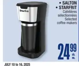 Jean Coutu SALTON, STARFRIT Selected coffee makers offer