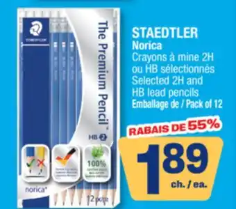 Jean Coutu STAEDTLER Norica Selected 2H and HB lead pencils offer