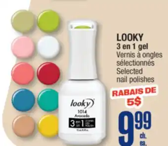 Jean Coutu LOOKY 3 en 1 gel Selected nail polishes offer