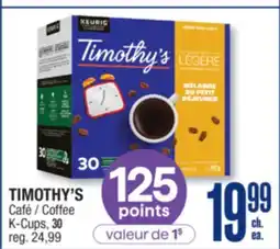 Jean Coutu TIMOTHY'S Coffee K-Cups offer