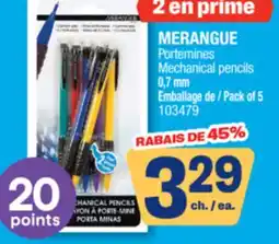 Jean Coutu MERANGUE Portemines Mechanical pencils offer