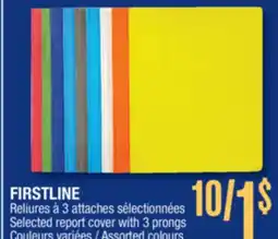 Jean Coutu FIRSTLINE Selected report cover with 3 prongs offer