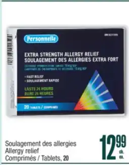 Jean Coutu PERSONNELLE Allergy relief Tablets offer