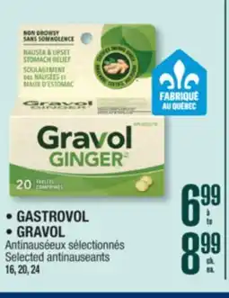 Jean Coutu GASTROVOL, GRAVOL Selected antinauseants offer