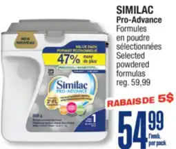 Jean Coutu SIMILAC Selected powdered formulas offer