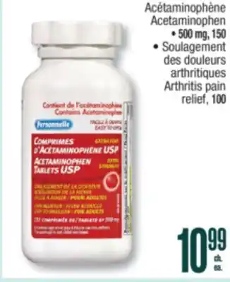 Jean Coutu PERSONNELLE Acetaminophen 500 mg offer