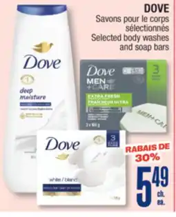 Jean Coutu DOVE Selected body washes and soap bars offer