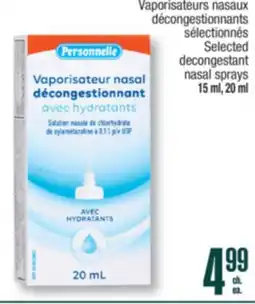 Jean Coutu PERSONNELLE Selected decongestant nasal sprays offer
