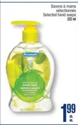 Jean Coutu PERSONNELLE Selected hand soaps offer