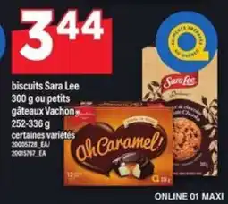 Maxi biscuits Sara Lee ou petits gâteaux Vachon offer