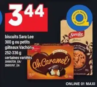 Maxi biscuits Sara Lee ou petits gâteaux Vachon offer