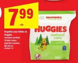 Maxi Huggies natural care lingettes pour bébés 3x offer