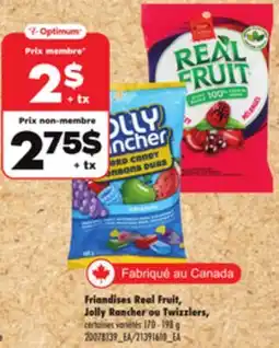 Maxi FABRIQUÉ AU CANADA FRIANDISES REAL FRUIT, JOLLY RANCHER OU TWIZZLERS, 170 - 198 G offer