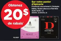 Maxi VINS DE FORMAT 4 L CHRISTOPHE DALBRAY, NICOLAS LALOUX OU LE FÔRET NOIRE offer